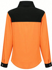Chemise De Mode Pour Femmes Avec Patchwork De Couleurs