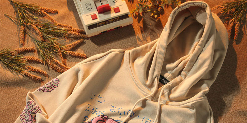 Cute Cartoon Print Casual Hoodie Coat for Women