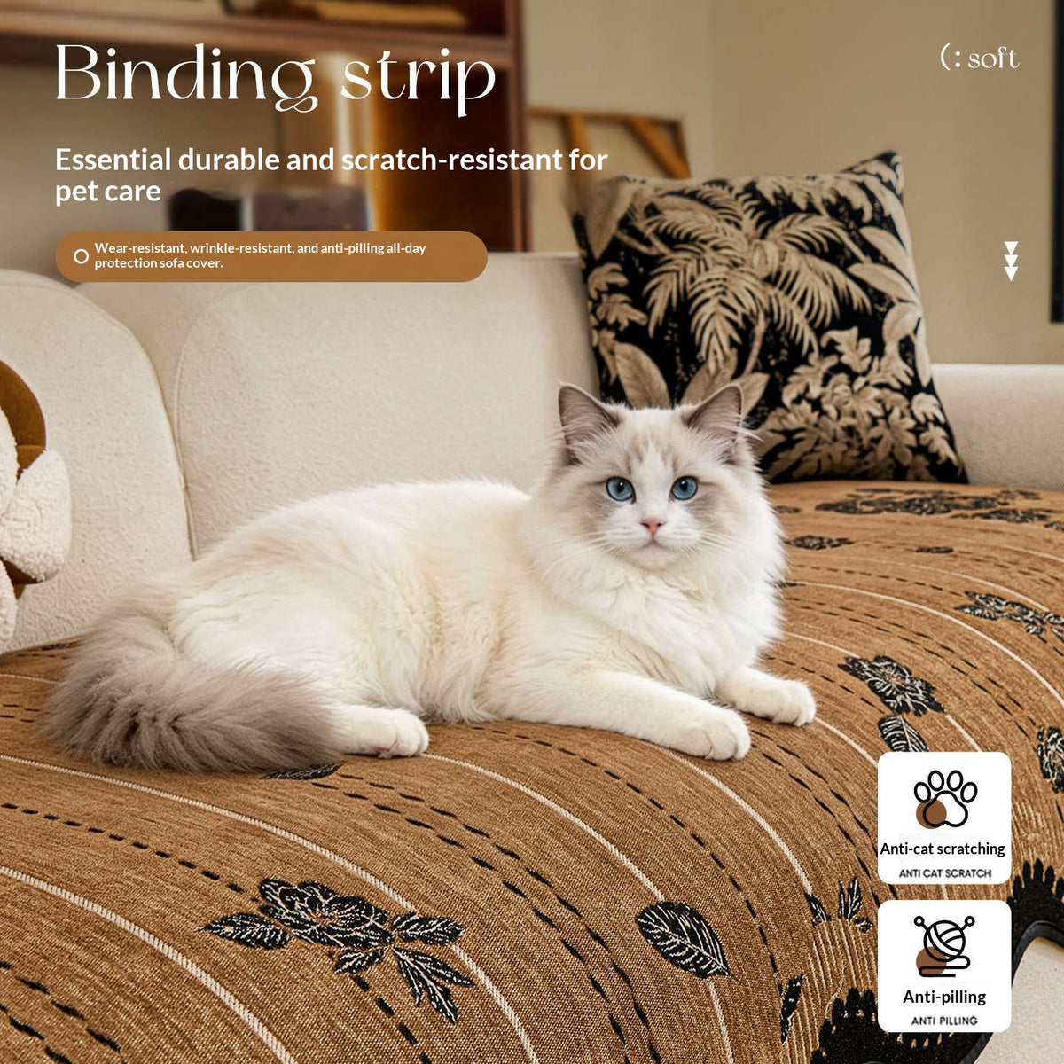 Sofa Cushion Shaped Design Premium Feel Secure and Non-slip