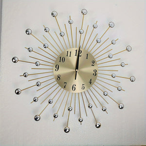 [Large Wall Clock] 1pc Modern Minimalist Large Wall Clock with Golden Hands & White Face - Carbon /Fiberboard Round Beige/, Black Arabic Numerals - Large Easy-to-Read Analog/ for Living Room, Bedroom, Office - Elegant