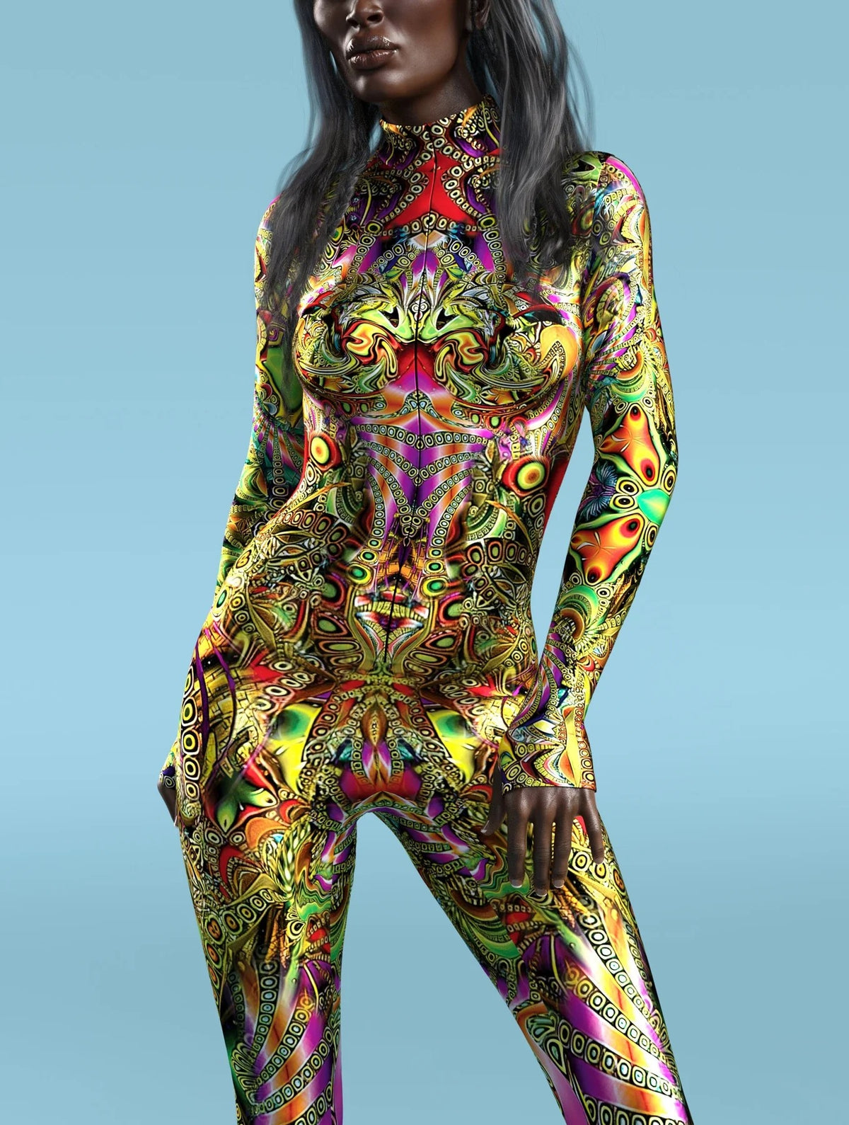 Video Game Pattern Digital Printing Cosplay Cosplay Clothes Tight Jumpsuit