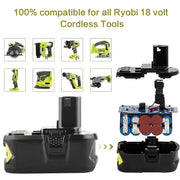 18V 6 Ah Rechargeable Battery Compatible with Ryobi ONE+ Power Tools