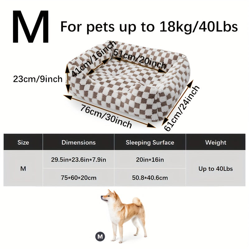2-in-1 Dog Bed & Cat Bed - All-season Pet Sofa With Non-slip Bottom, Soft Cushioned Interior - Heavy-duty Polyester Bed For Large, Medium, Small Dogs - Indoor/outdoor Use - Easy-clean Pet Bed For