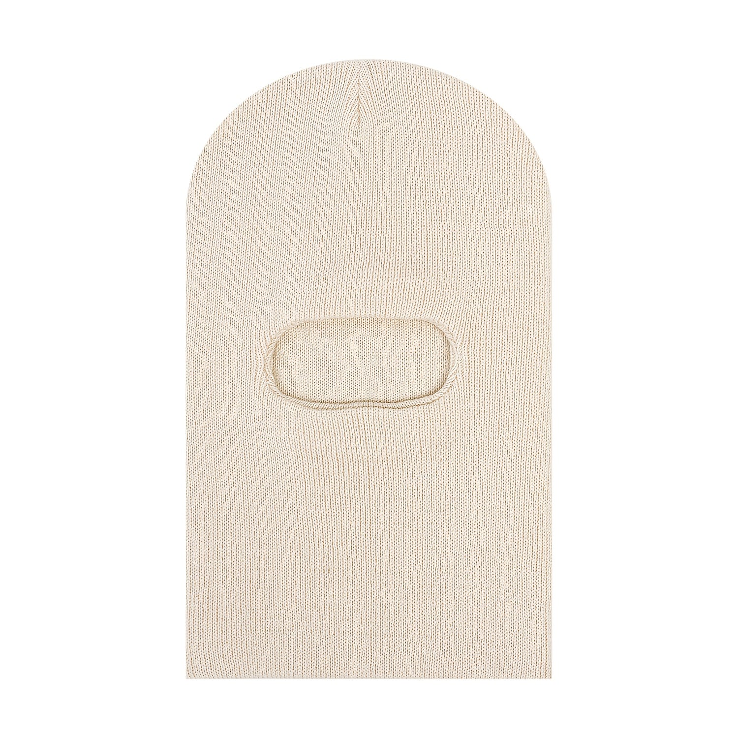Solid Knit Hooded Winter Pullover Hat