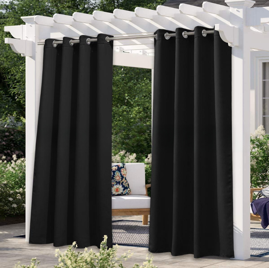 Solid Color Outdoor Waterproof and Sun Protection Uv Protection High Precision Black Silk Shading Curtain