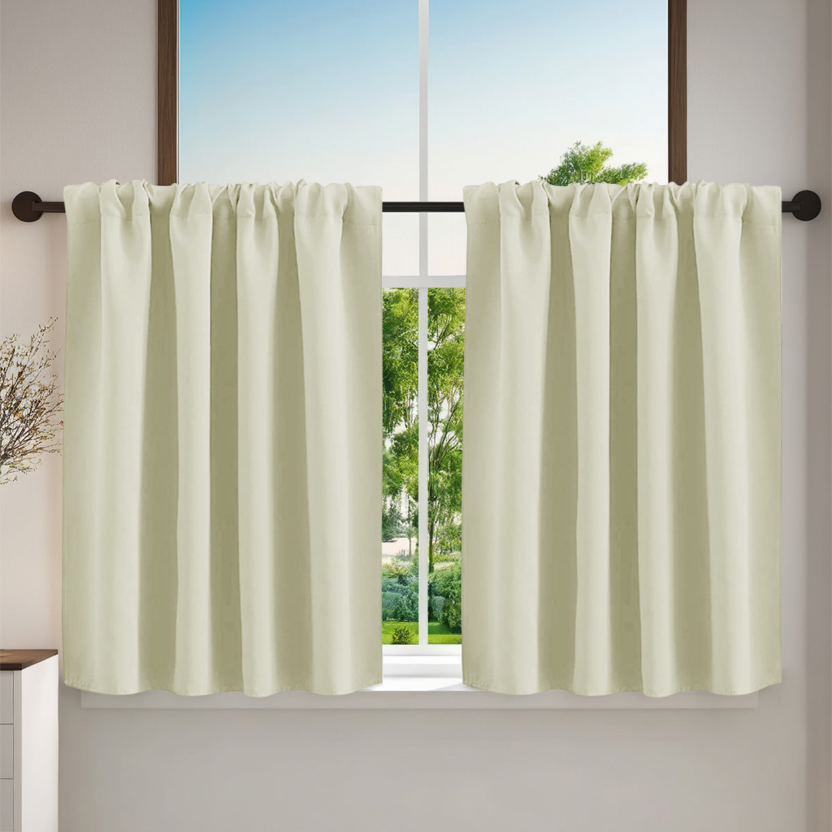 Shade Solid-color High-precision Short Curtain