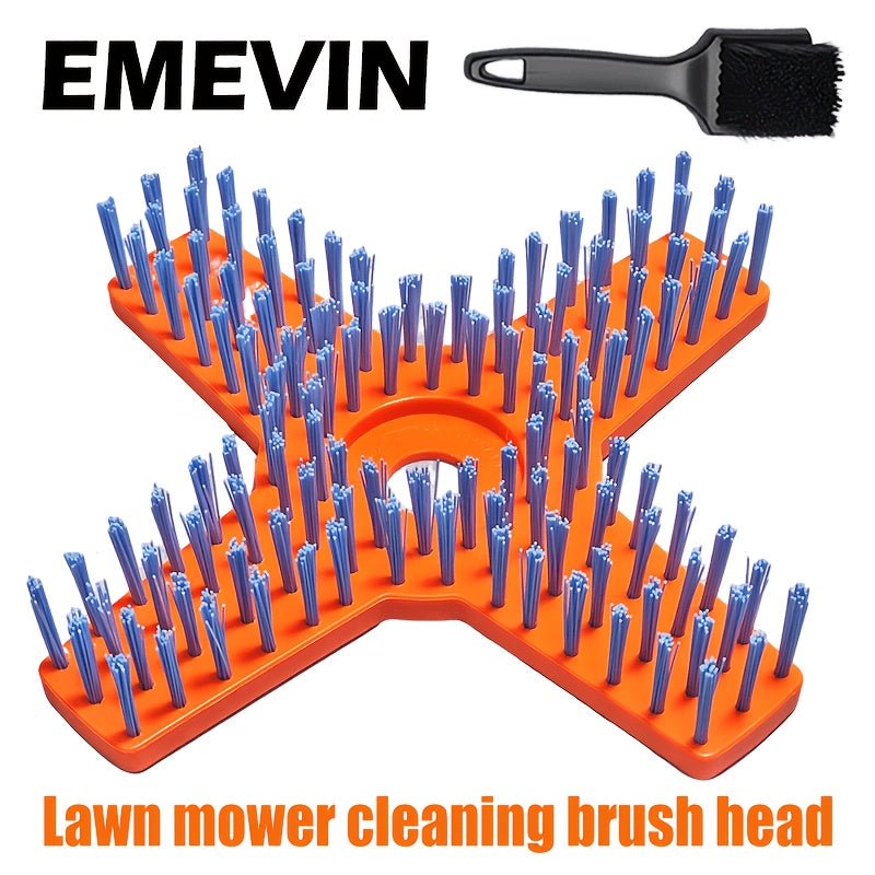 Nylon Mower Cleaning Brush Head with Black Brush – High-Wear-Resistant Replacement for Various Lawn Mower Brands