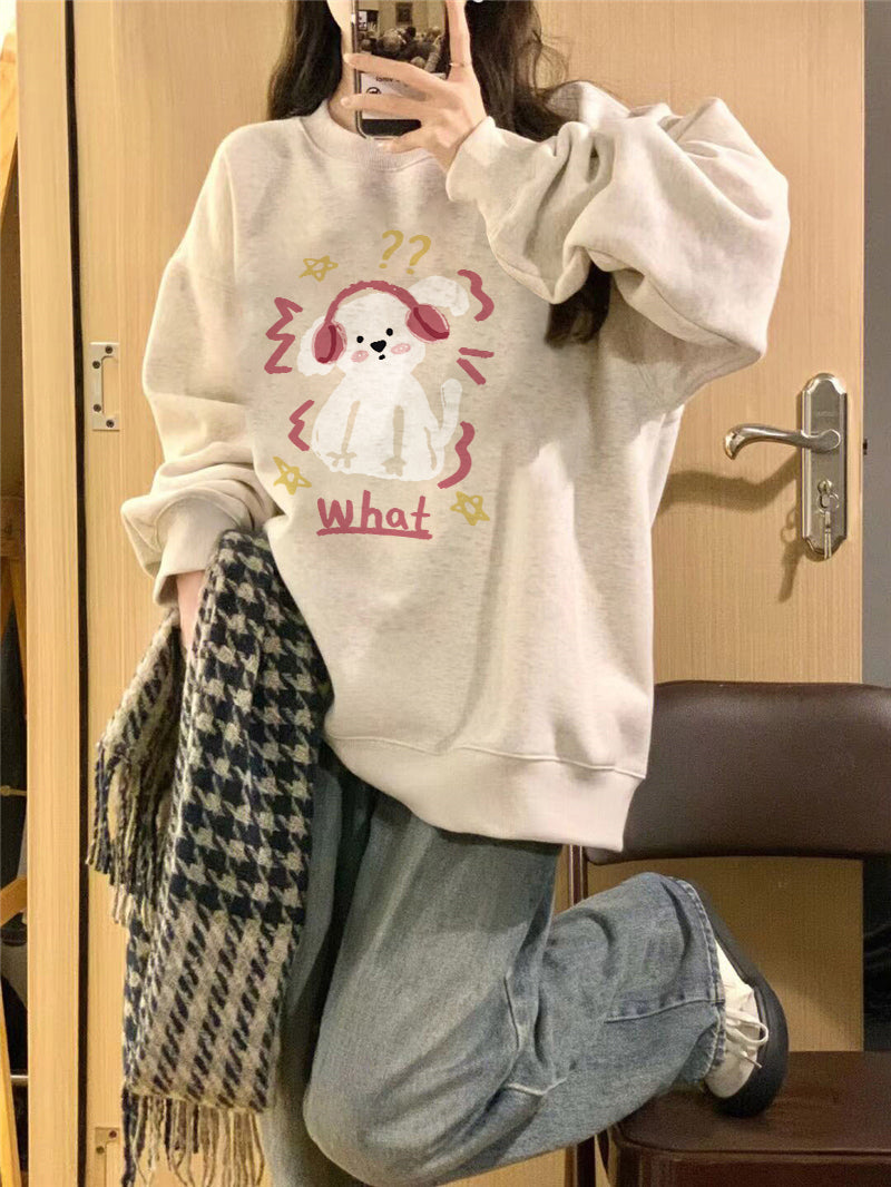 Cute Anime Pullover Hoodie Casual Japanese Cotton Sweater