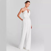Chic Sheer Foam Mesh Long Sleeve Casual Jumpsuit