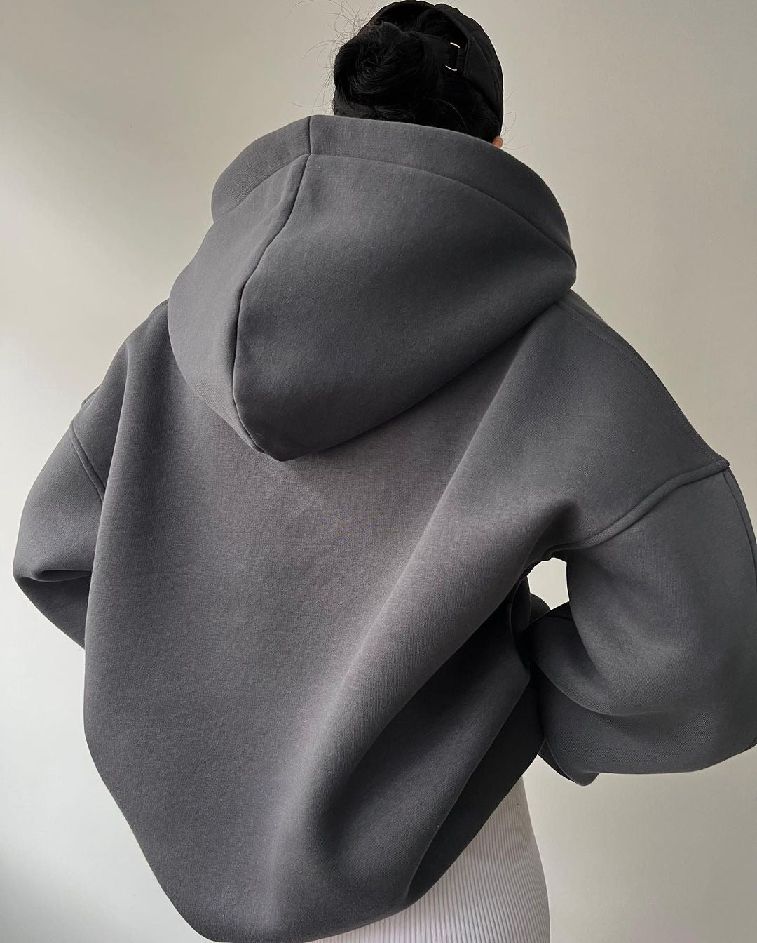 Fleece-Lined Printed Long-Sleeve Hooded Sweatshirt