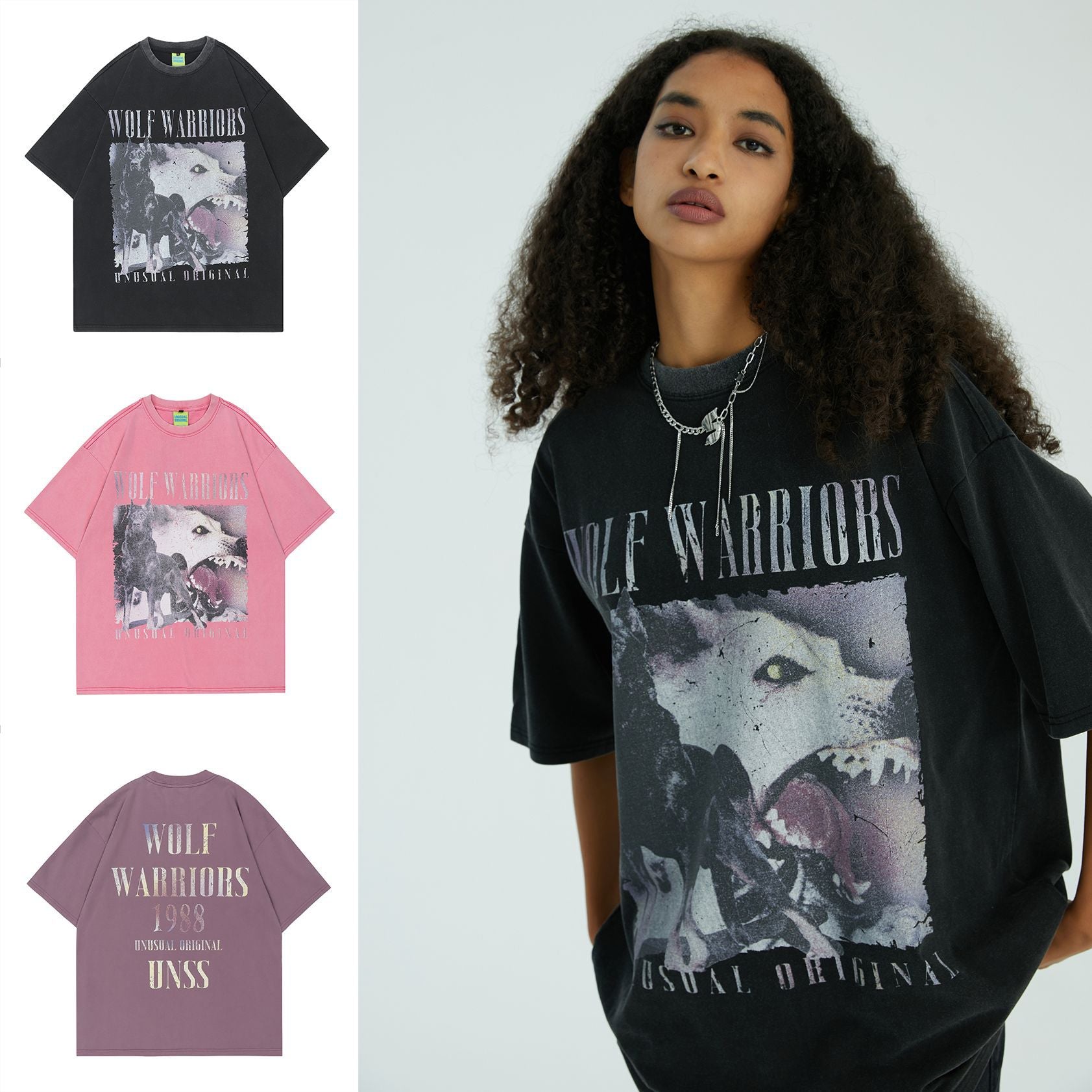 Retro Oil Painting Graphic Tee Streetwear Vintage T-Shirt
