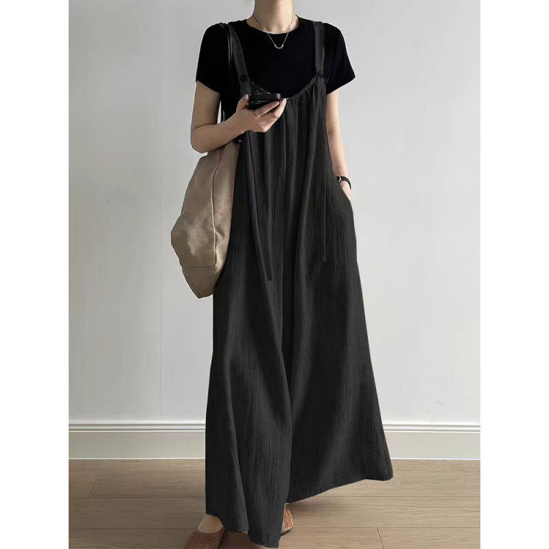 Casual High-Waist Wide Leg Long Romper Jumpsuit
