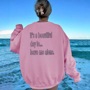 Cozy Embroidered Loose Pullover Sweatshirt