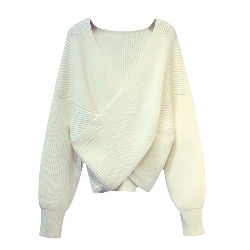 Batwing Sleeve Loose Sweater Sweater for Women