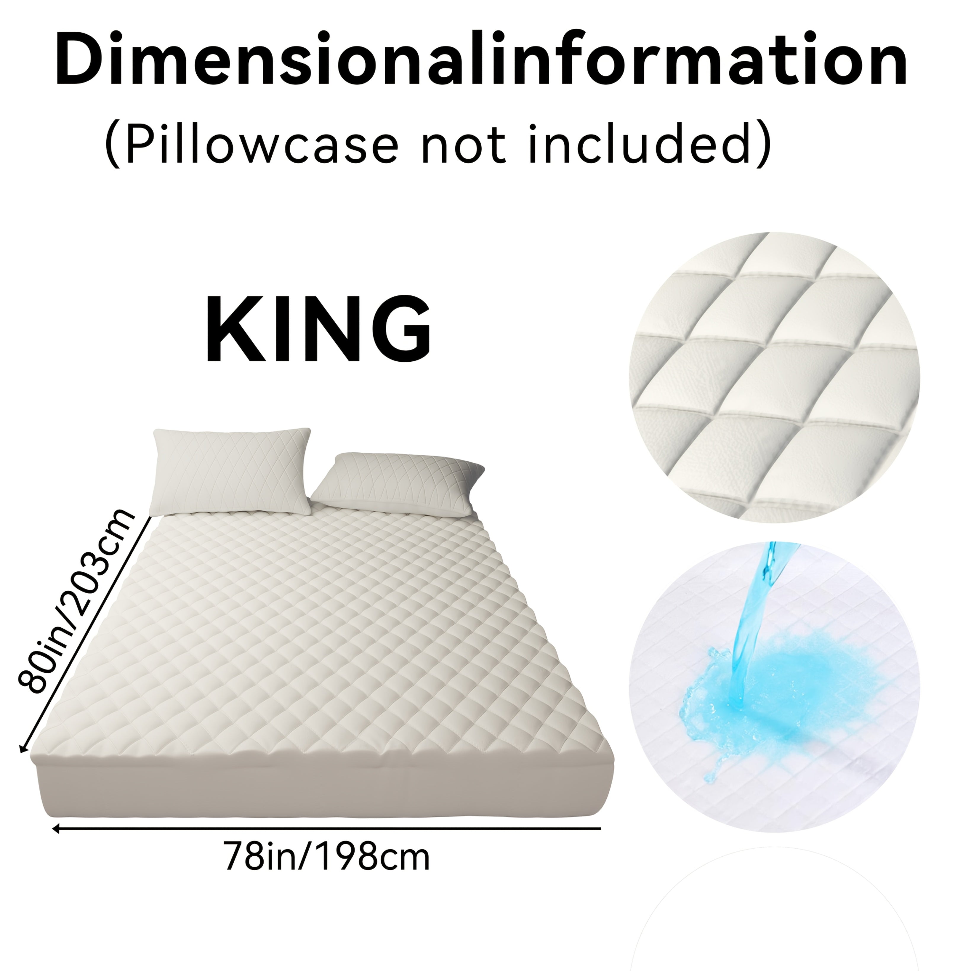 1pc Cooling Waterproof Mattress Protector with 9-15\" Deep Pocket