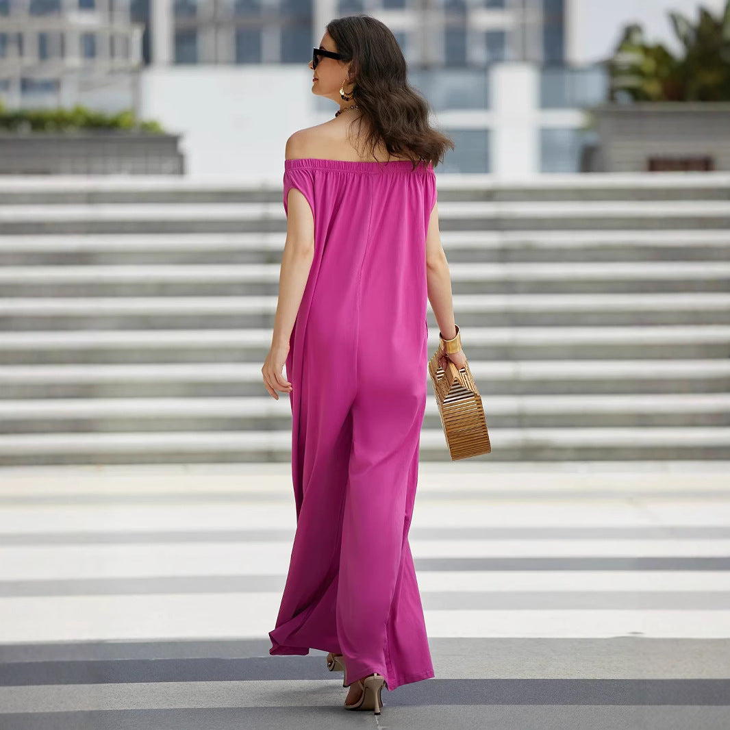 Chic One-Piece Lantern Wide-Leg Jumpsuit for Women