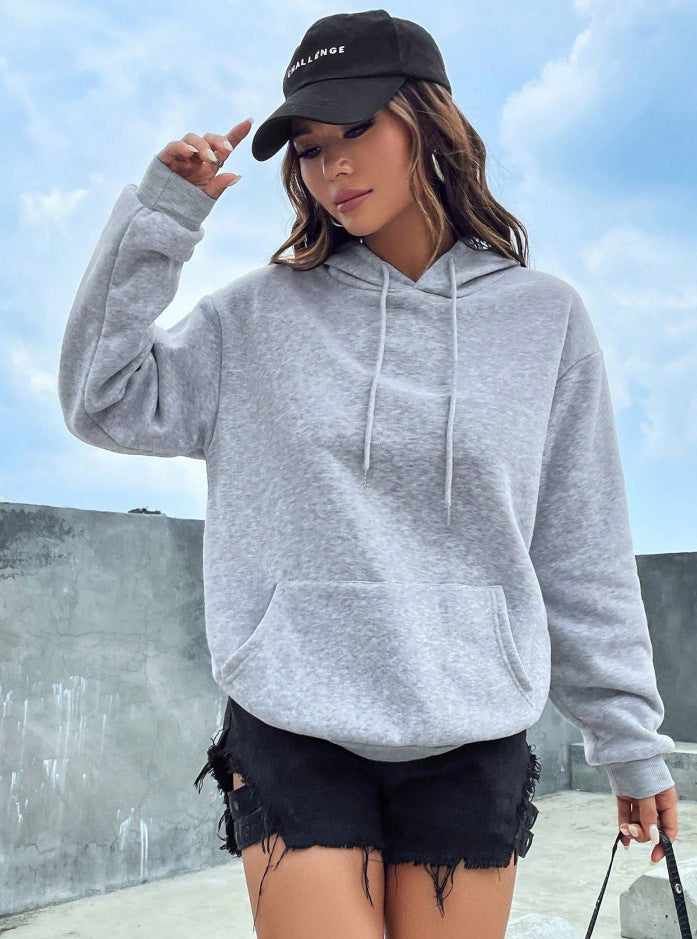 Cozy Fleece-Lined Hooded Pocket Sweatshirt
