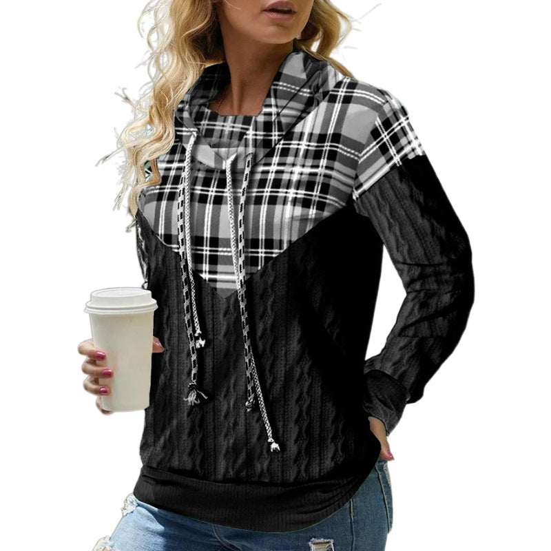 Cozy Multicolor Women's Hooded Pullover Sweater