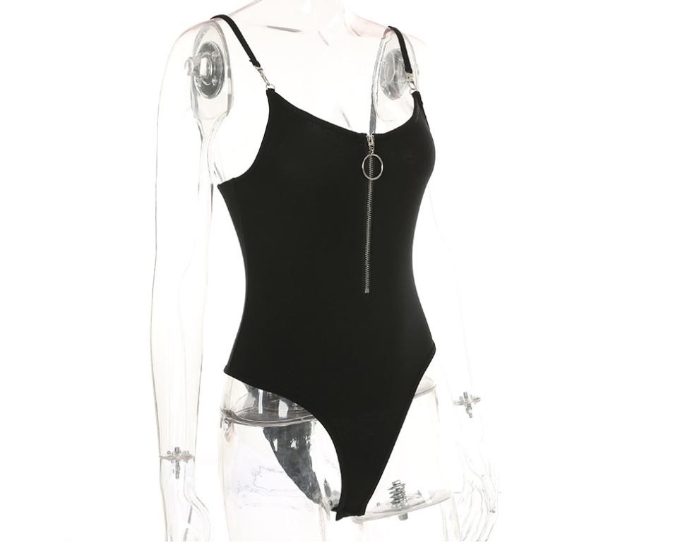 Sculpting Cotton Zipper Bodysuit