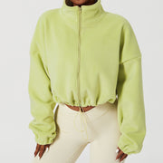 Women's Cashmere Stand Collar Sports Coat