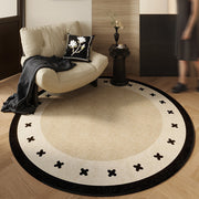 Round Vintage French-style Living Room Rug