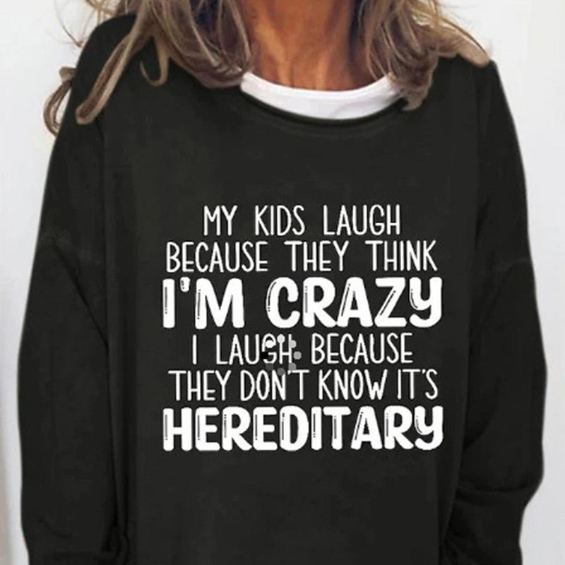 Cozy Oversized Letter Print Crewneck Sweatshirt