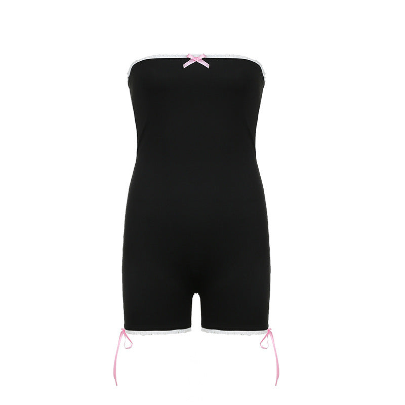 Night Club Style Women's Off-shoulder Sleeveless One-piece Jumpsuit