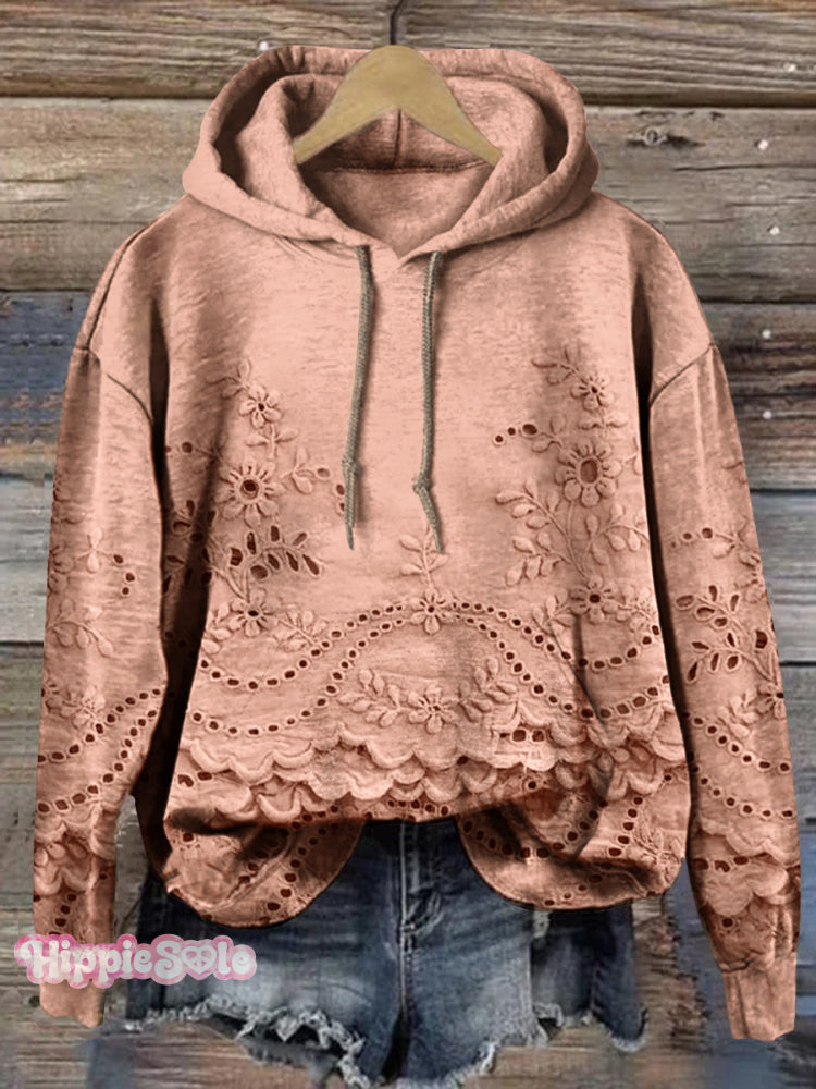 Women's Casual Digital Print Pullover Hoodie