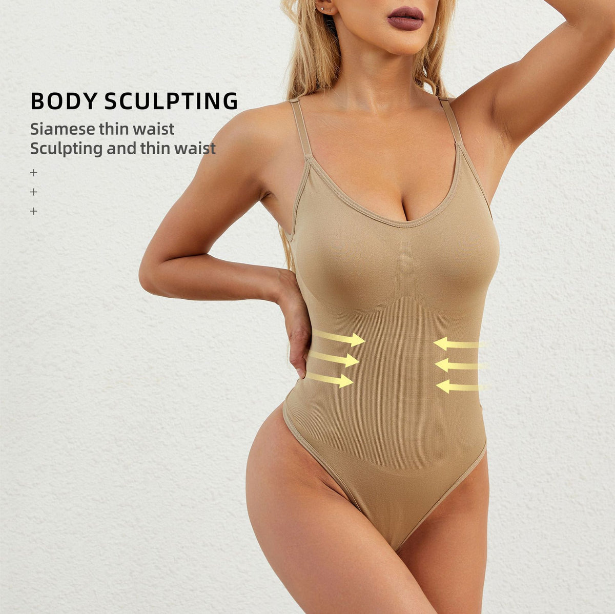Seamless Body Shaping One-Piece Thong Corset Tights