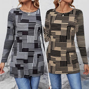 Fashion Casual Crew Neck Top T-shirt Women's Clothing