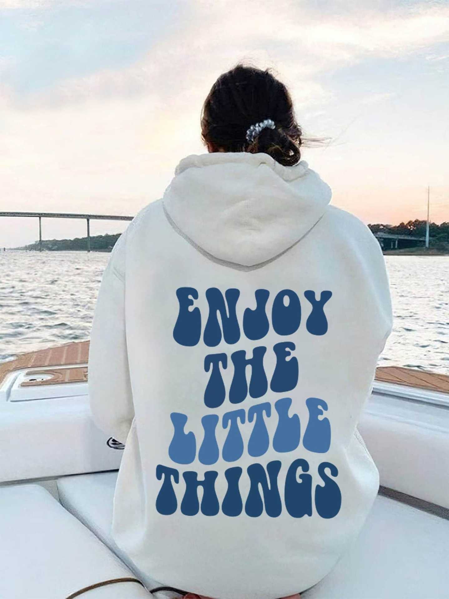 Oversized Back-Text Hoodie for Women