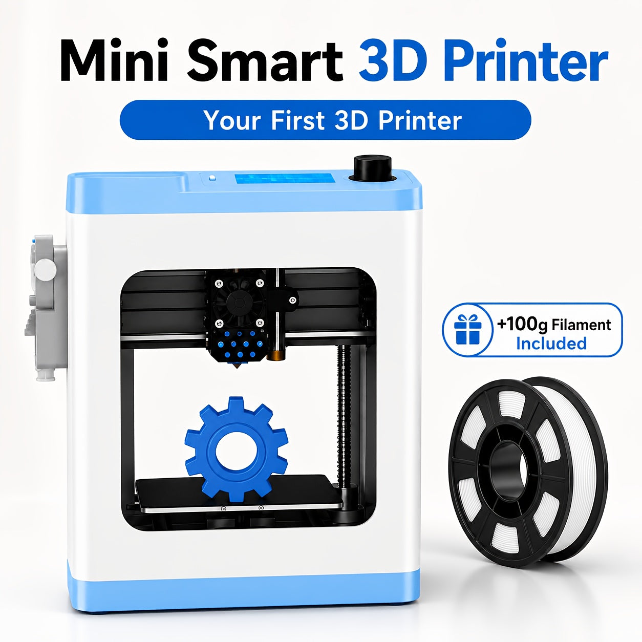 Wi-Fi Cloud Enabled Mini 3D Printer with Automatic Bed Leveling