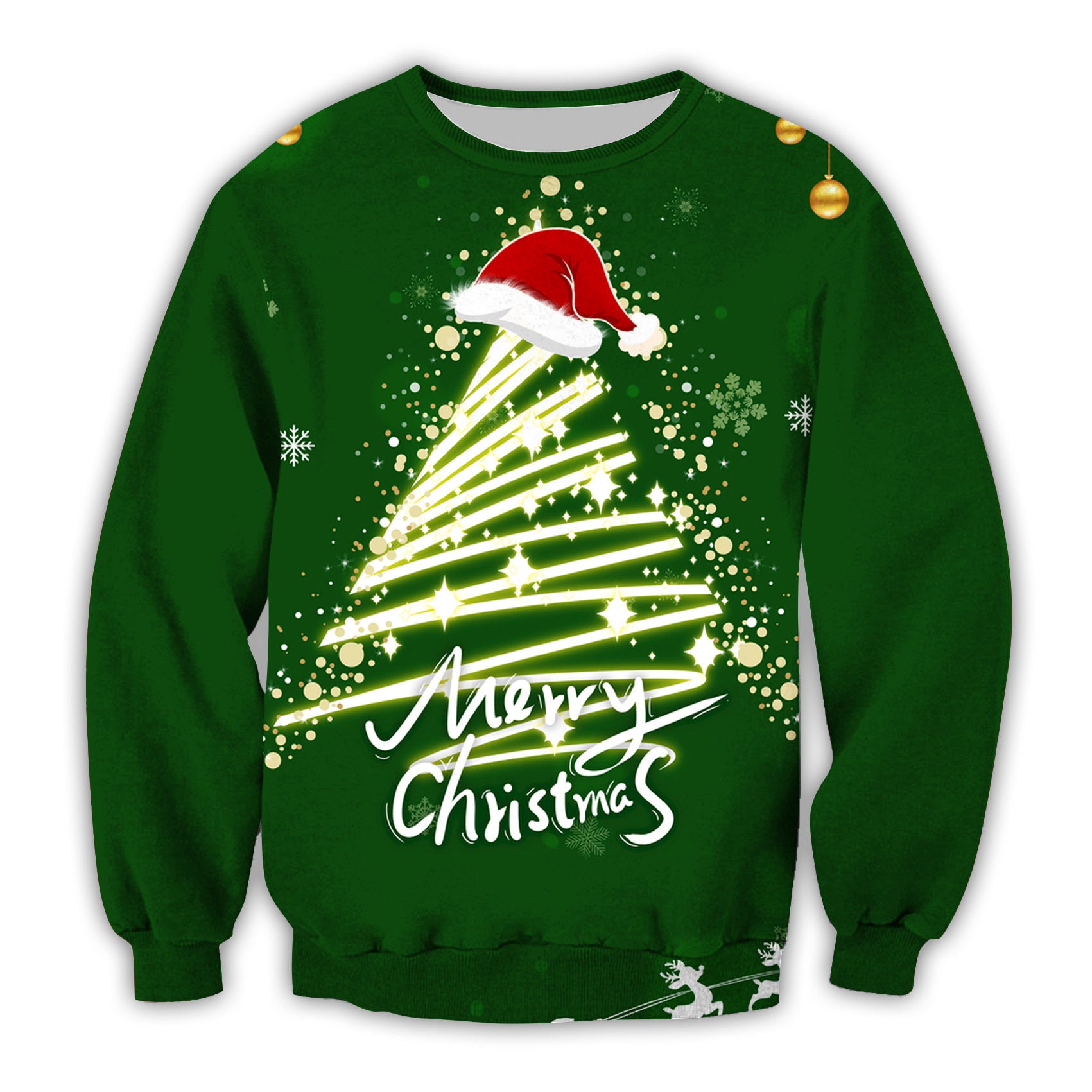 Festive 3D Christmas Hoodie for Women & Teens