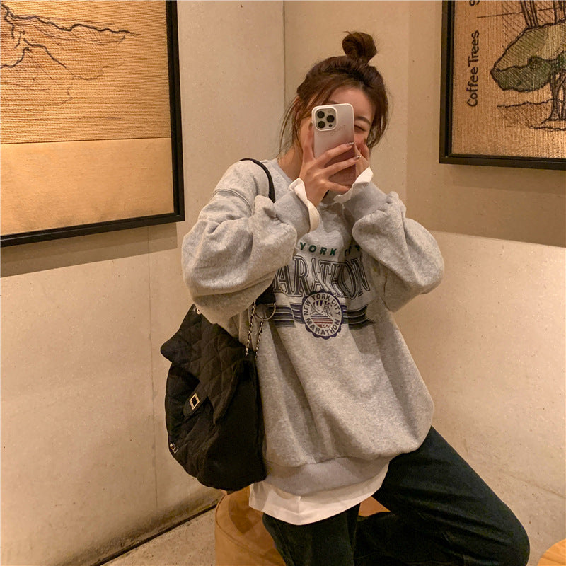 Retro Two-Piece Loose Knit Cardigan Sweater