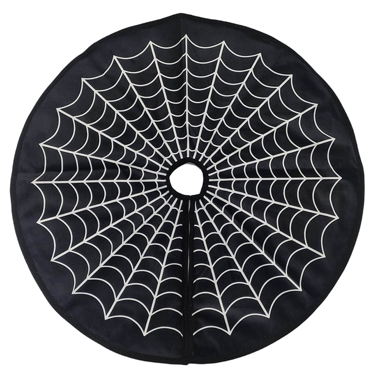 White Spiderweb Halloween Tree Skirt Decorative Floor Mat