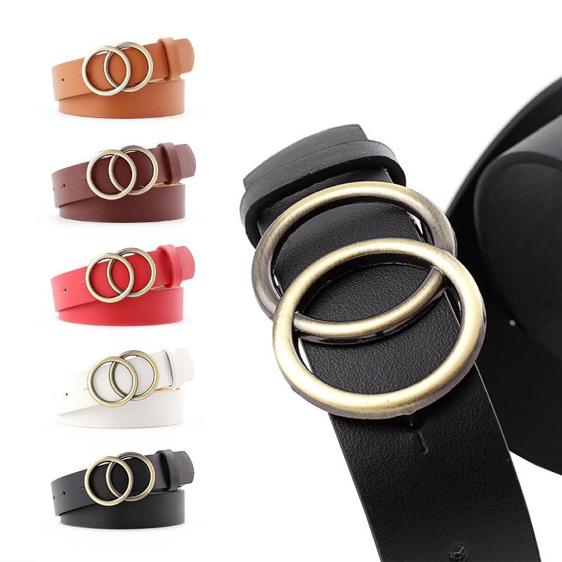 Women's Fashion Belts with Round Buckle