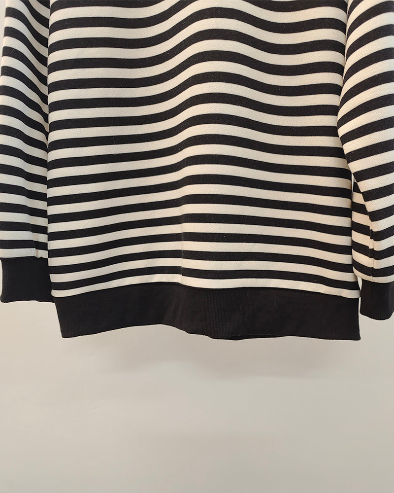 Women's Cozy Striped Knit Pullover Sweater