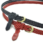 Vintage Style Thin Leather Belt