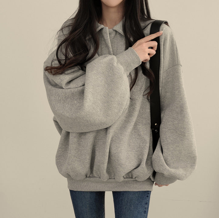 Women's Cozy Retro Loose Knit Sweater Coat