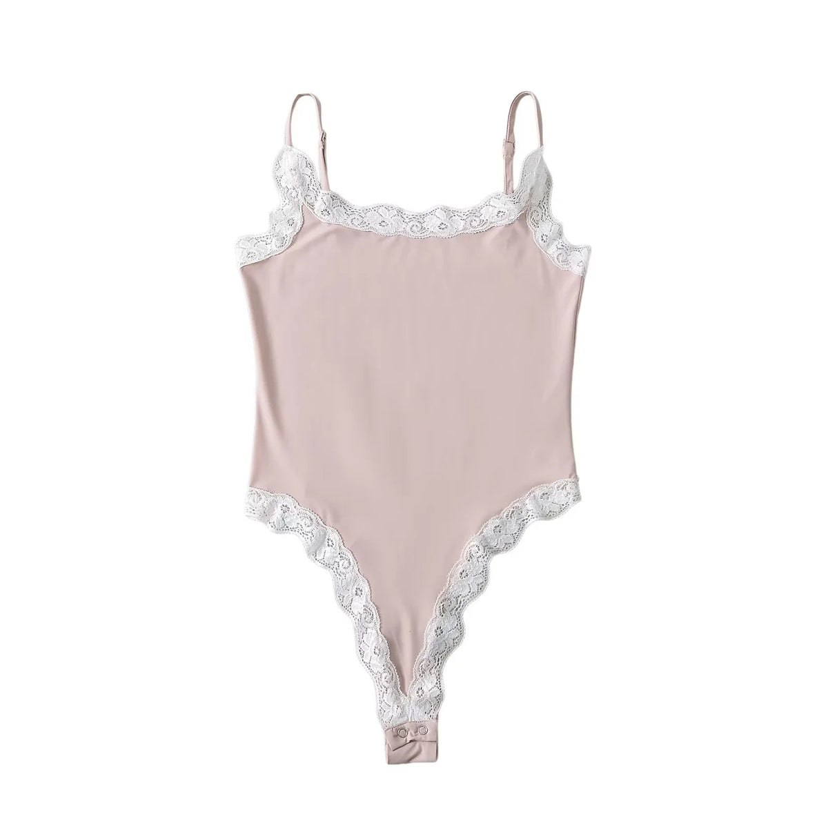 Sweet Lace-Panel Camisole Romper