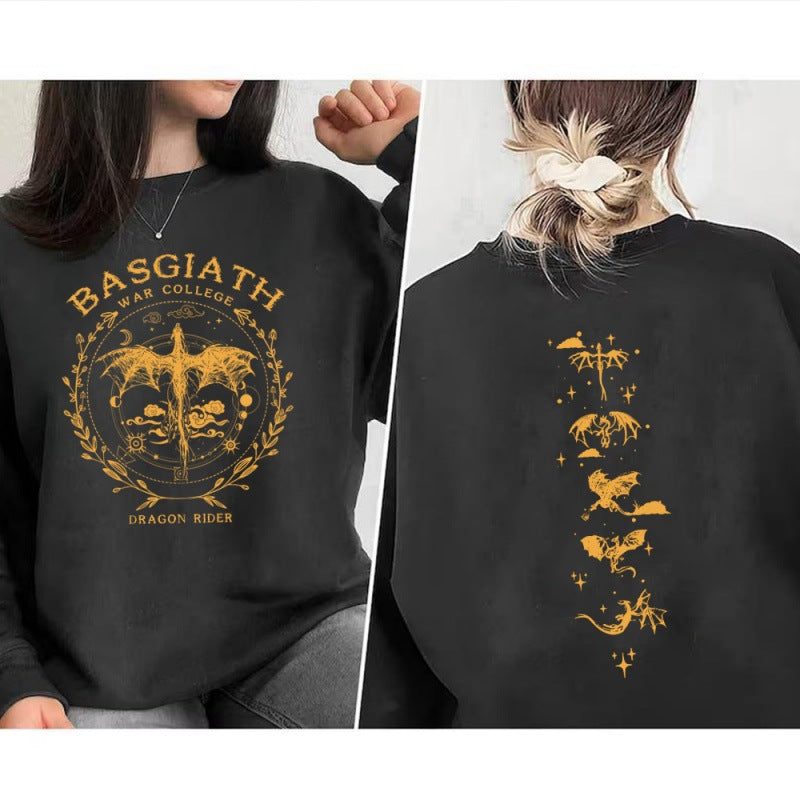 Gold Dragon Fourth Wing Fantasy Bookish Sweatshirt