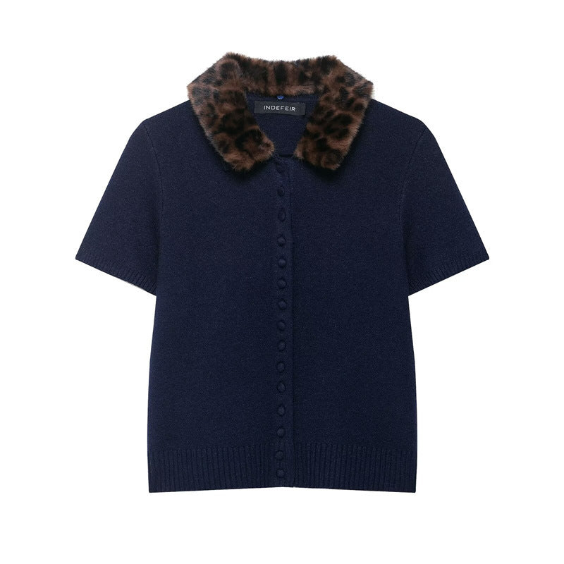 Soft & Stylish Short‑Sleeve Pullover – Cozy Polyester Sweater