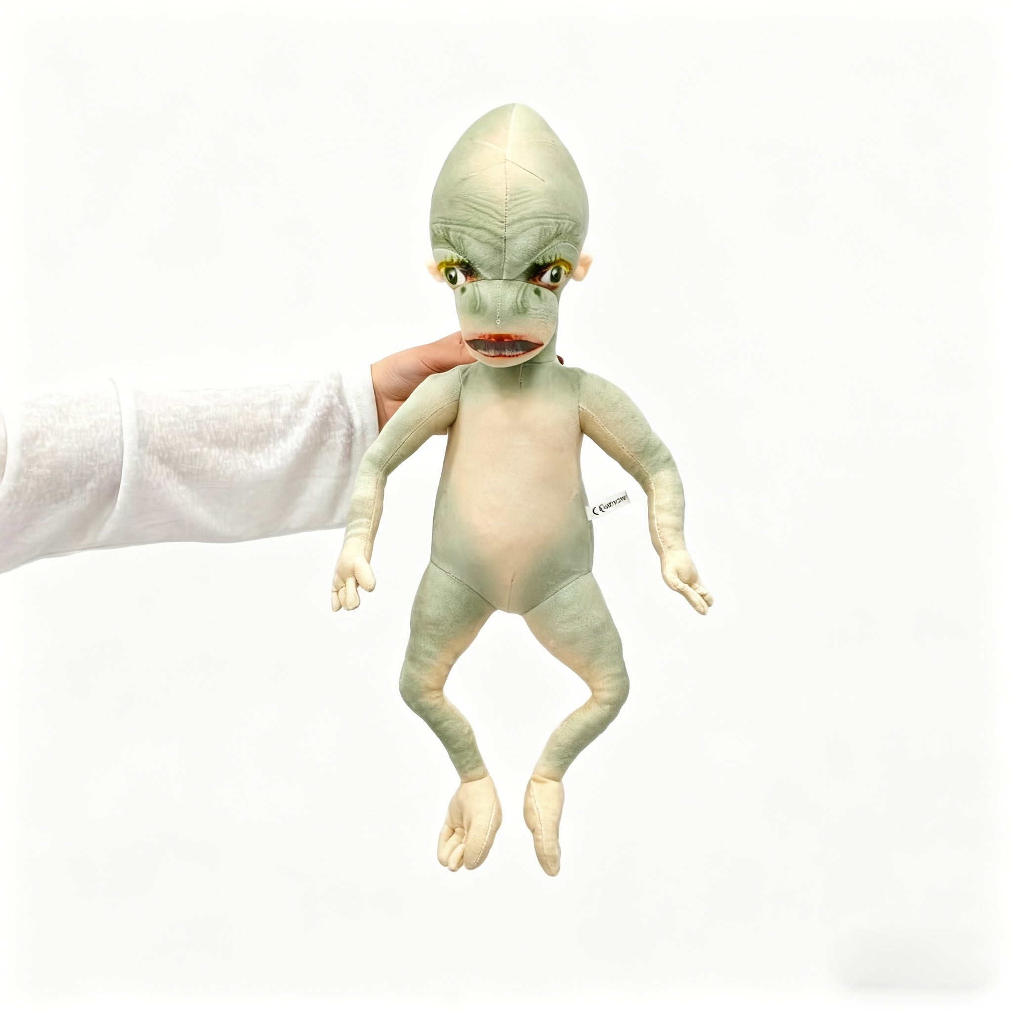 Green Alien Plush Toy – Realistic Extraterrestrial Stuffed Doll, Non-Shedding