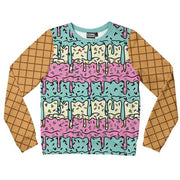 3D Geometric Oversized Casual Round Neck Sweater