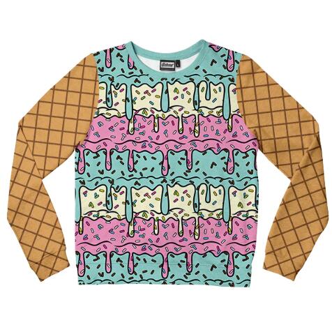 3D Geometric Oversized Casual Round Neck Sweater