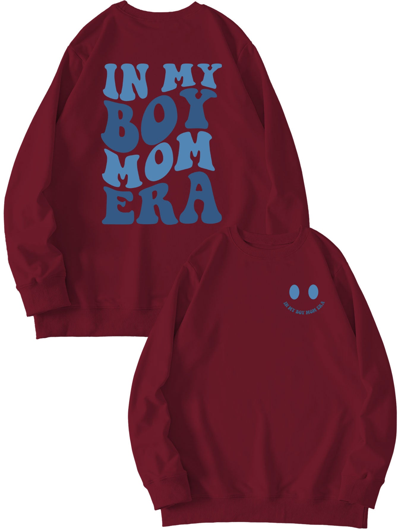 Cozy Double-Sided Printed Long-Sleeve Pullover Sweatshirt
