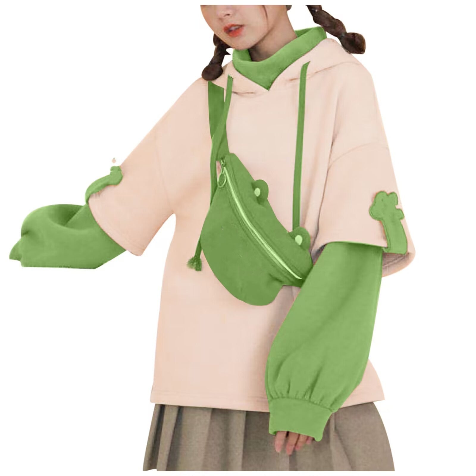 Chic Color-Block Long-Sleeve Women's Blouse
