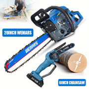 20 Inch 62CC 2 Air Chain Saw: A Professional Garden Saw Used For Wood Cutting And Branch Pruning. Choose The Size According To Your Home Trimming Needs. As A Gift, Men'S Gardening Tools