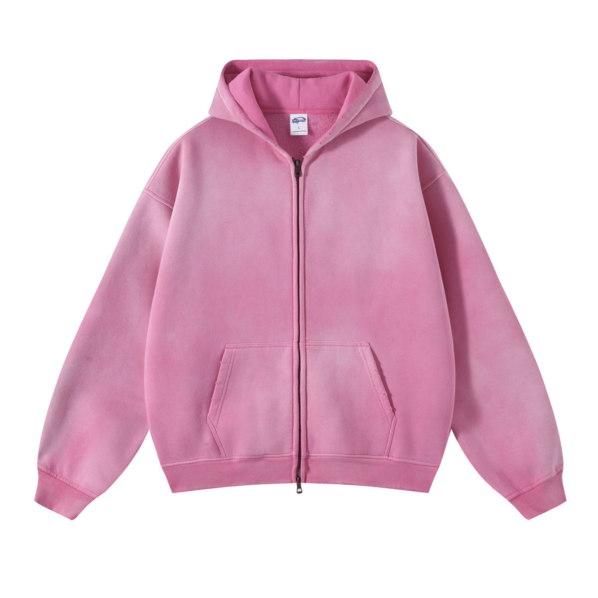 Vinted Wash Zip-Up Hoodie Sweatshirt