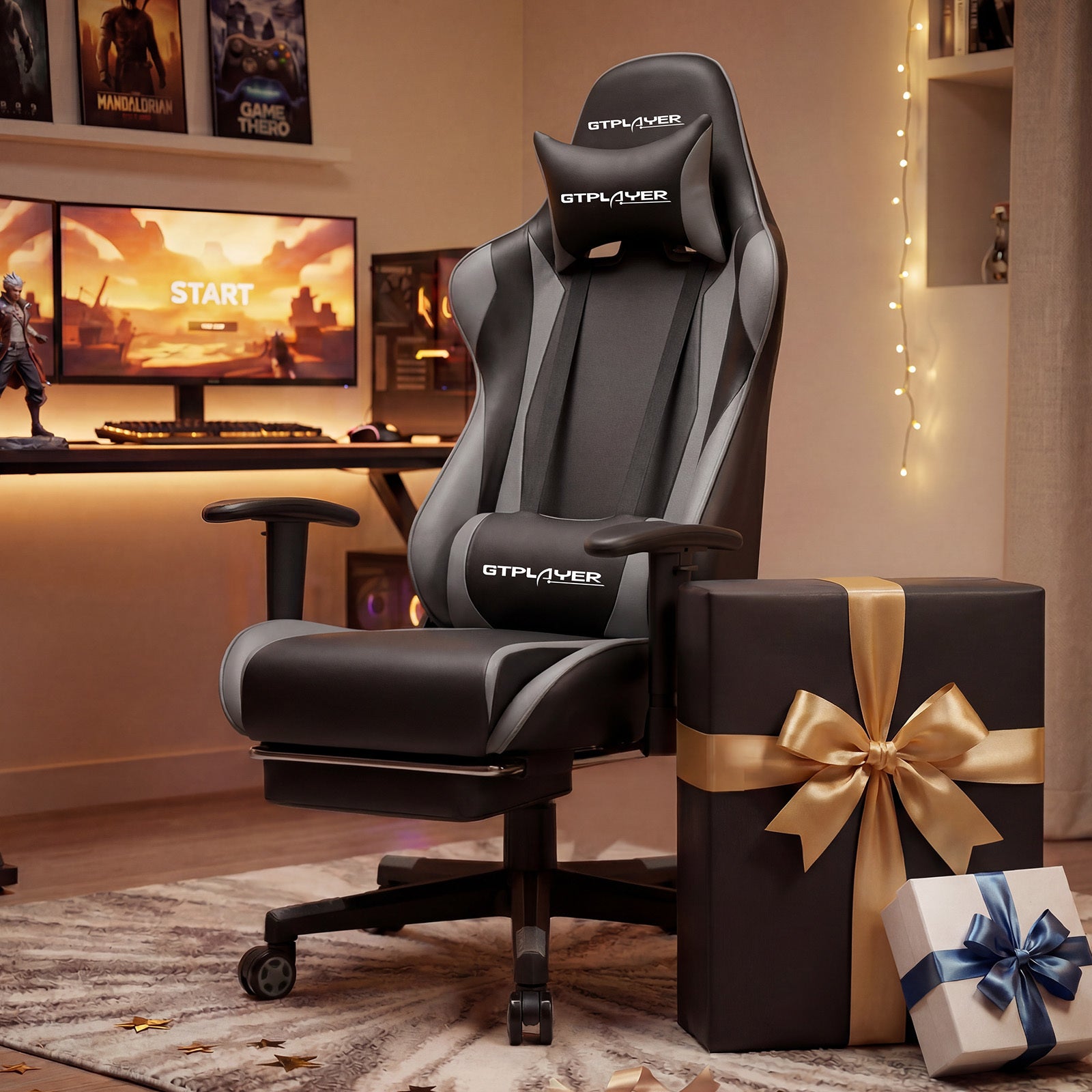 Big and Tall Heavy-Duty Executive Chair with Footrest